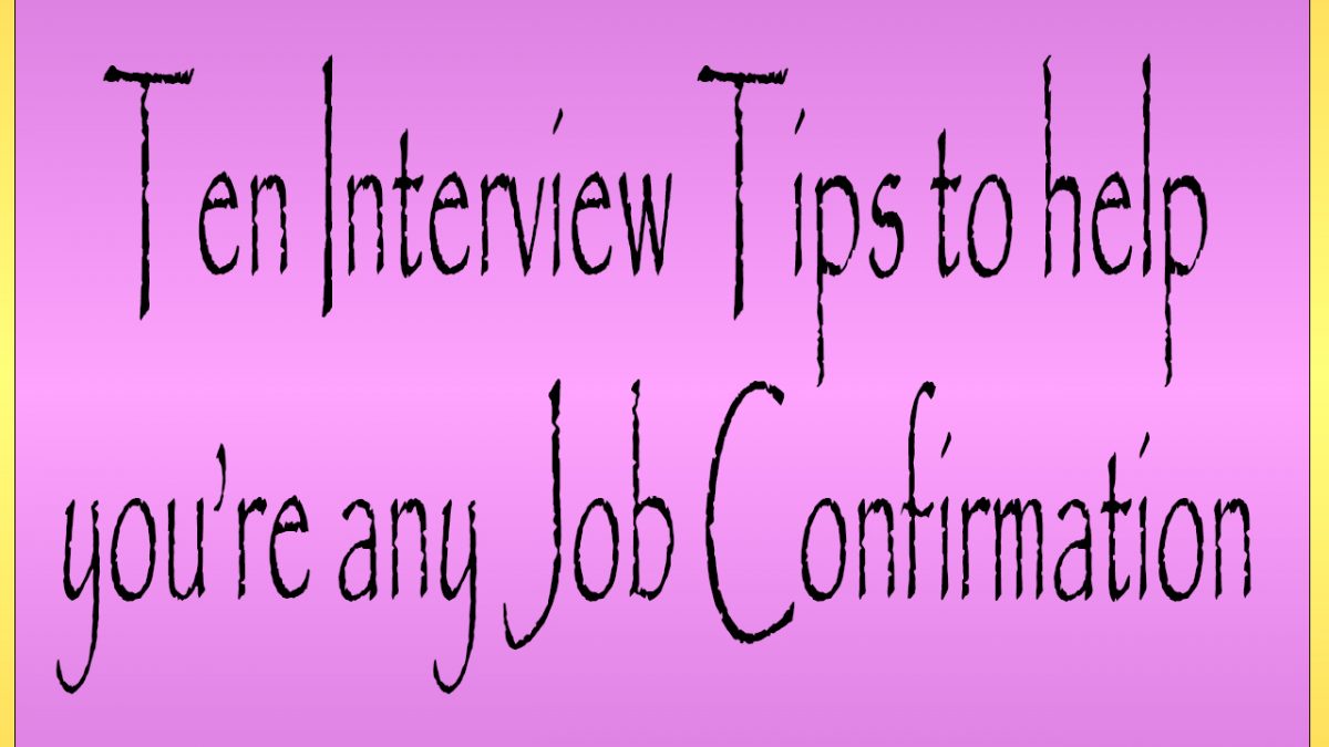 Ten Interview Tips chakrishop